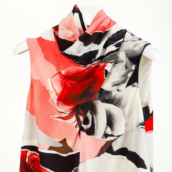 Alexander McQueen PF/19 Torn Rose Ivory Floral Silk Tank - Picture 4 of 13